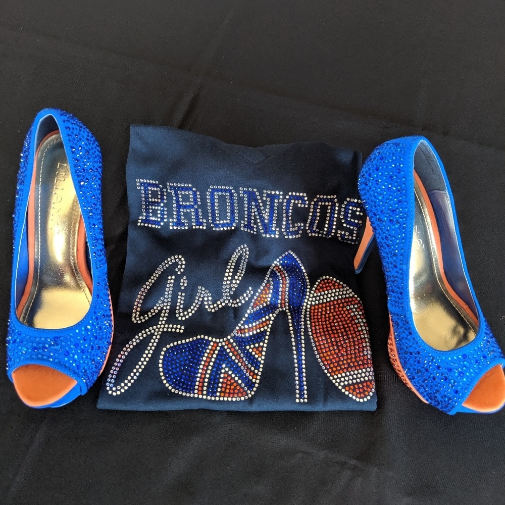 Dazzling shoes with match b-dazzeled T+shirt.